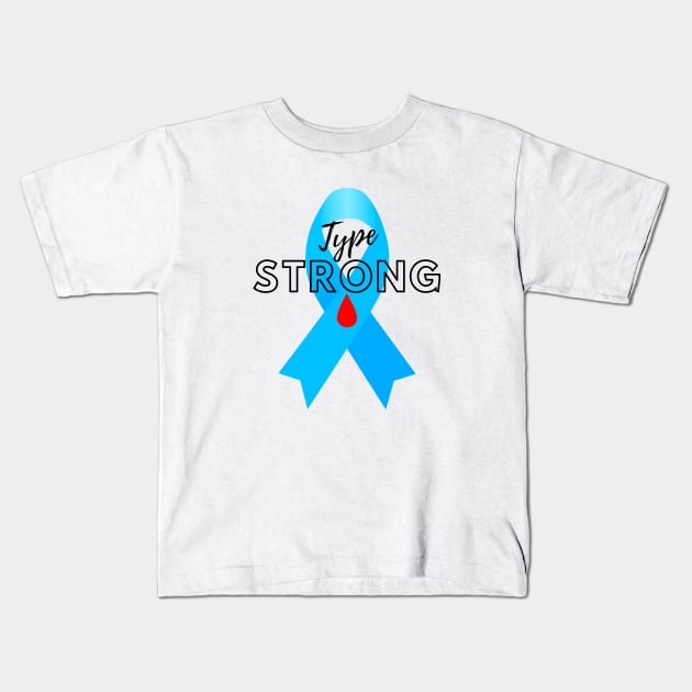 Motivating Type Strong Diabetes Kids T-Shirt by Diabeticsy